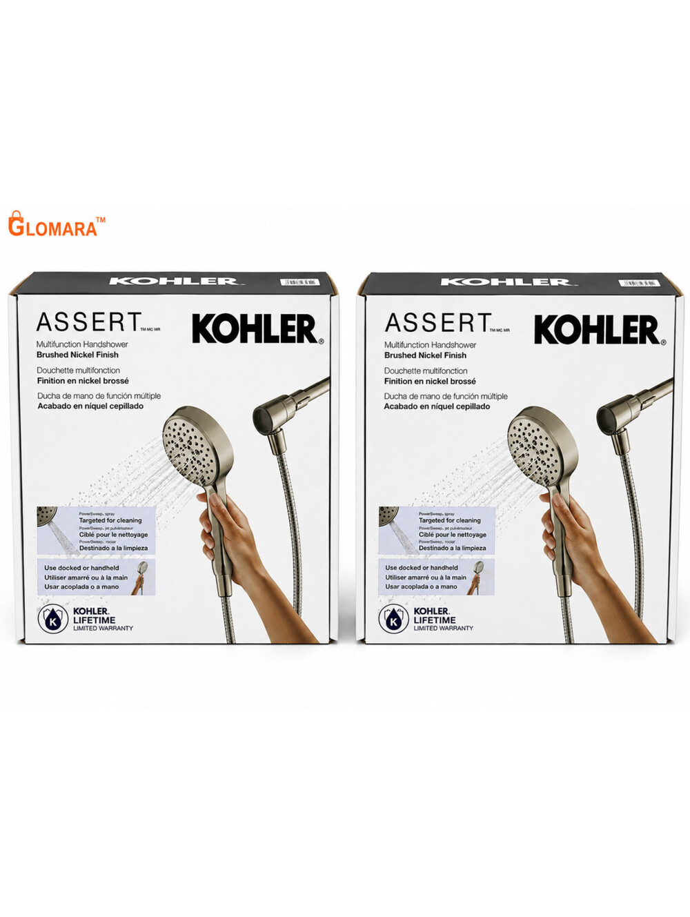 Kohler Assert R38755-G-BN Multifunction Handshower Brushed Nickel 2 Pack